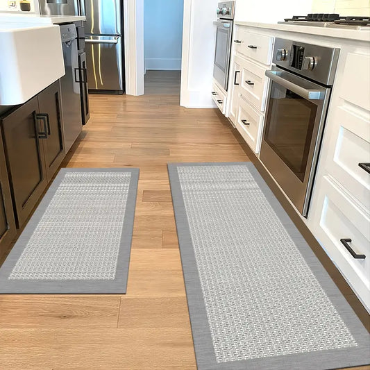 2-Pack Durable Kitchen Floor Mats, Non-Slip & Waterproof