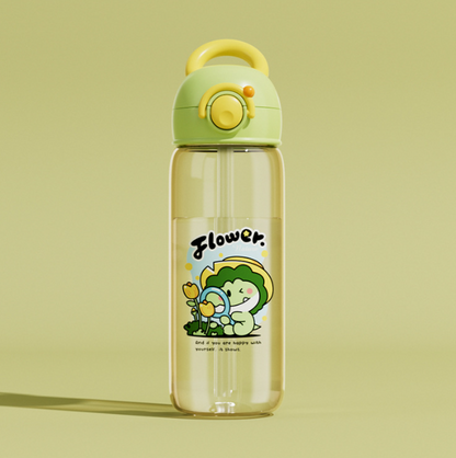 Children's Whale Cartoon Diving Fountain Water Bottle - Tritan Leakproof Sippy Cup (Various Sizes & Colors)